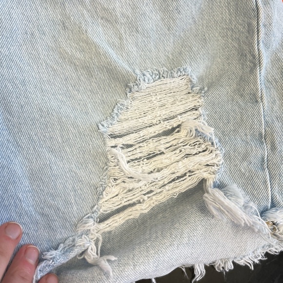 Levi’s 501 Button Fly High Rise Distressed Jean Shorts Sz 30 - Picture 8 of 11